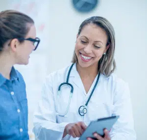 doctor and patient talking