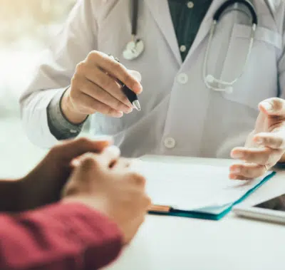 doctor consulting with patient
